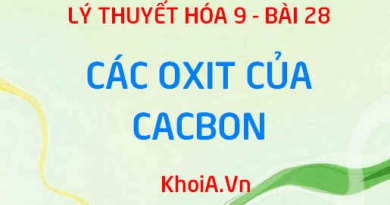 Tính chất vật lý của CO, CO2, tính chất hóa học của CO, CO2 và ứng dụng - Hóa 9 bài 28